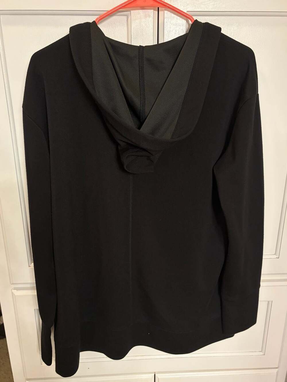 Gaiam Black Open Front Hooded Cardigan with Pockets Size Large - Picture 5 of 7